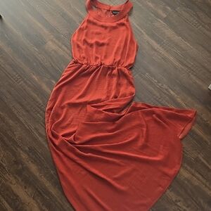 Rachel Zoe Vibrant Copper Maxi Dress